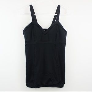 Lululemon Plain Black Work Out Tank Top Basic